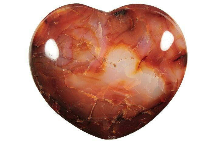 Colorful Carnelian Agate Heart #205313
